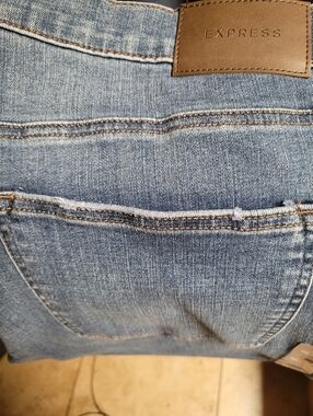 Express Men's Medium Wash Jeans - Light Blue Denim